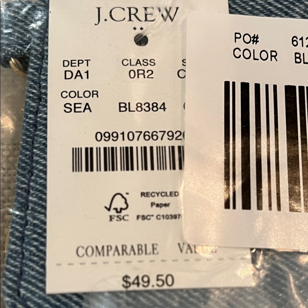 J. Crew Chambray Heart Card Wallet/NWT - Picture 5 of 9